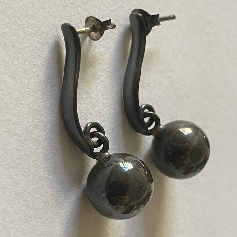 Silpada "Exclamation Point" Sterling Silver 925 Ball Drop Post Dangle P1887